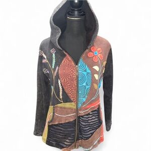 Rising International- Colorful Patchwork Hoodie